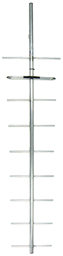 UHF 9 element round boom Yagi, aluminium, 380-400MHz, N-type female, 150W, 11.5 dBd – 1.8m